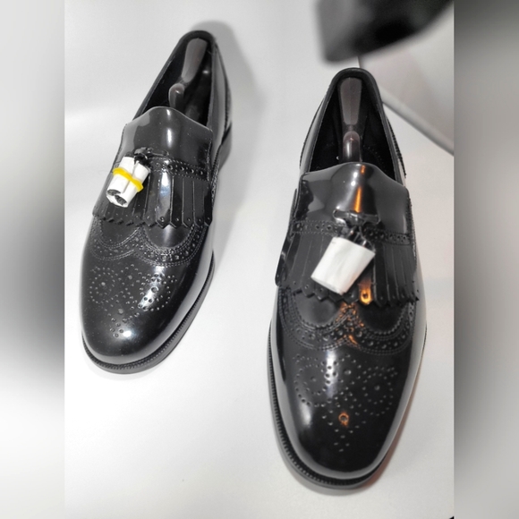NWOT-🖤-Florsheim-Men's Lexington Tassel Loafer-Black Leather- Size 10 D - Picture 1 of 11